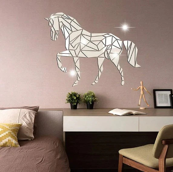 Large Acrylic Horse Mirror Wall Art