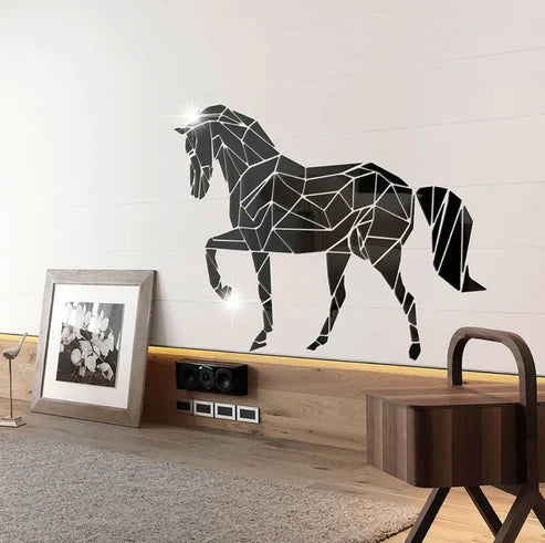 Large Acrylic Horse Mirror Wall Art