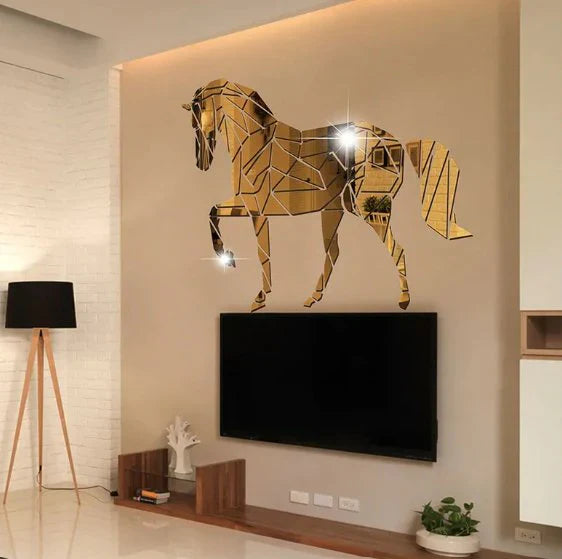 Large Acrylic Horse Mirror Wall Art